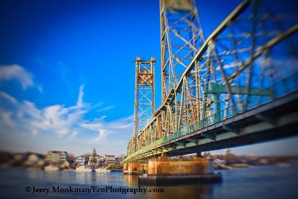 Memorial Bridge in Portsmouth, NH shot with Lensbaby Composer.