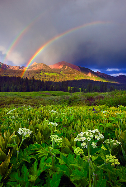 Double Rainbow, Gunnison National Forest, Colorado