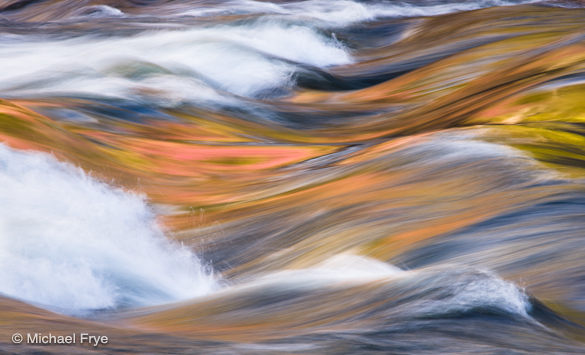 Waves and reflections in the Merced River