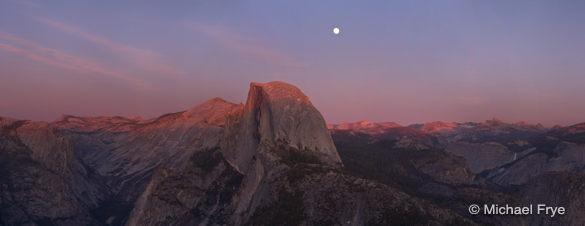 Moonrise from Glacier Point, Yosemite, Saturday evening