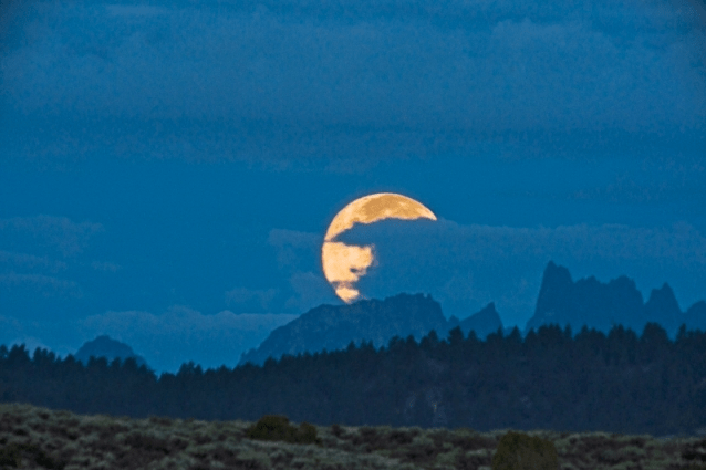 Moonset Over Mammoth Minarets by Bruce Wendler 