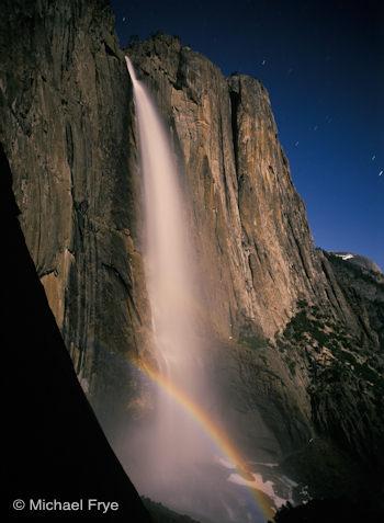 Lunar rainbow from the Upper Yosemite Falls Trail