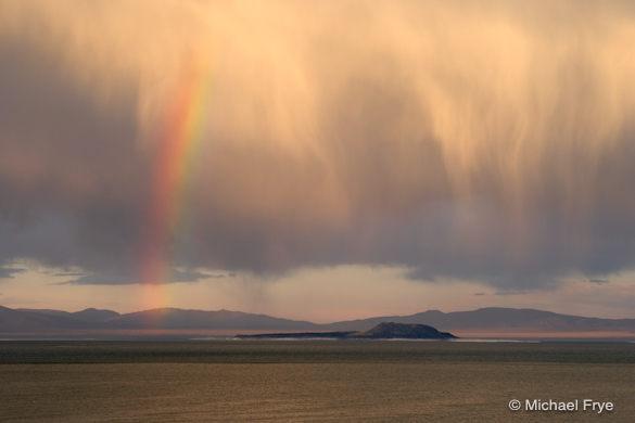Rainbow over Mono Lake, September 7, 2006