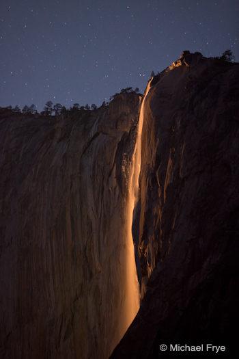 Horsetail Fall by moonlight