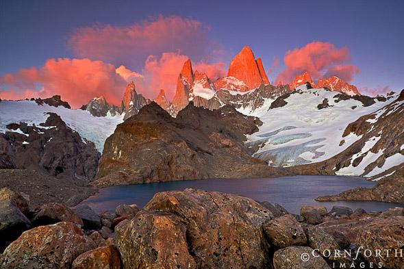 Laguna de los Tres Sunrise Clouds 3, Los Glaciares National Park, Argentina