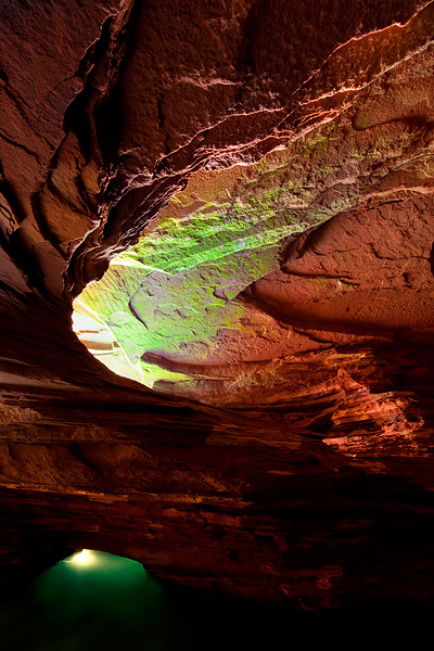 Inside a sea cave, Lake Superior