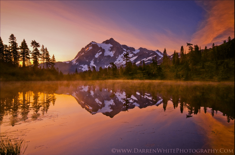 Early Morning At Picture Lake by Darren White 