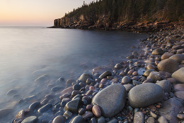 Dawn in Monument Cove in Maine's Acadia National Park.