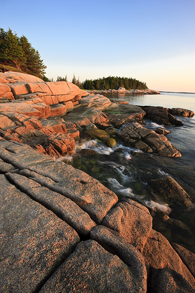Early morning on the coast of Maine's Great Wass Island near Jonesport. Nature Conservancy preserve.