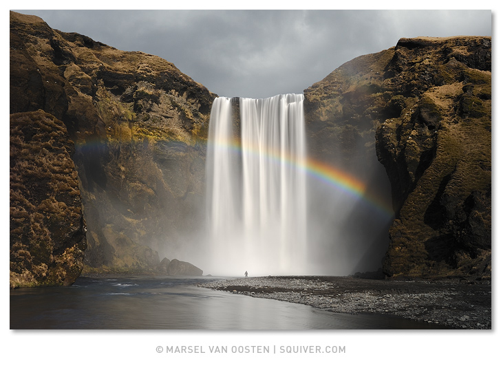 ‘Dwarfed’ - Skogafoss waterfall in Iceland Marsel van Oosten, Marsel, Squiver
