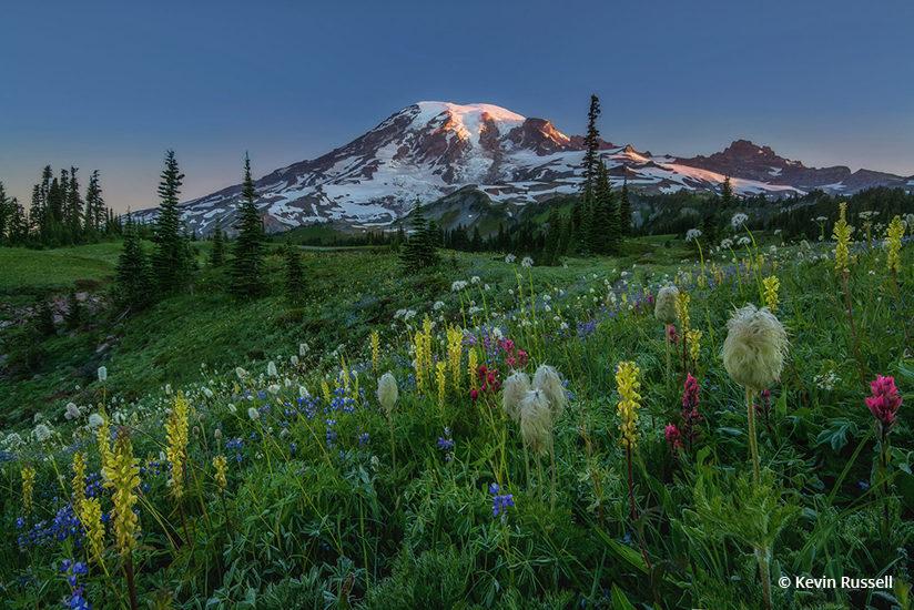 Today’s Photo Of The Day is “First Light” by Kevin Russell. Location: Mount Rainier National Park, Washington. 