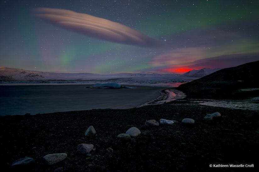 Today’s Photo Of The Day is Volcano Glow by Kathleen Wasselle Croft. Location: Jokulsarlon Lake, Iceland.