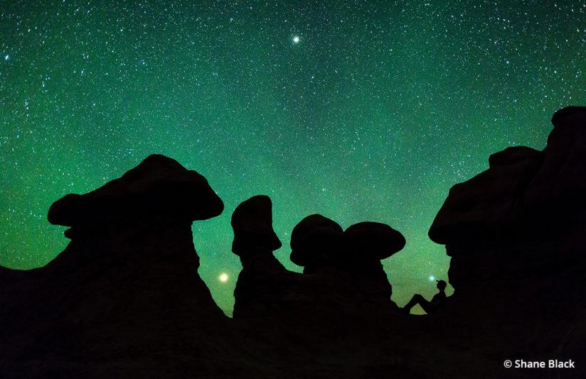 Night time-lapse photography - Goblin Valley